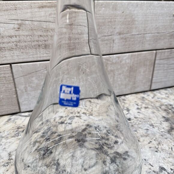 Vintage 90s Pier 1 Decanter Genie Bottle Green Saguaro Cactus Stopper - Picture 3 of 6